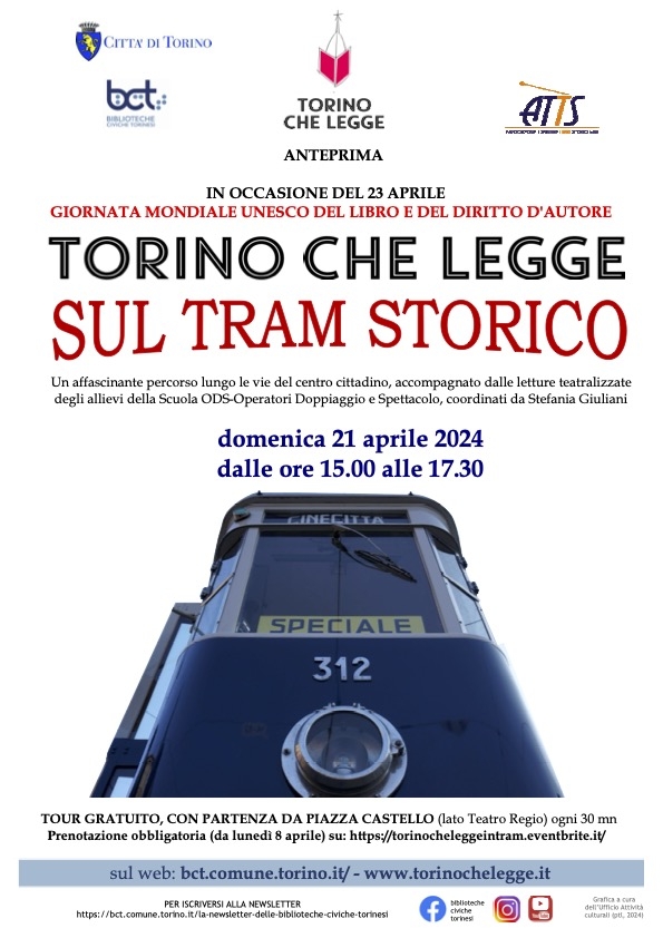 Torino che legge sul tram storico_A3